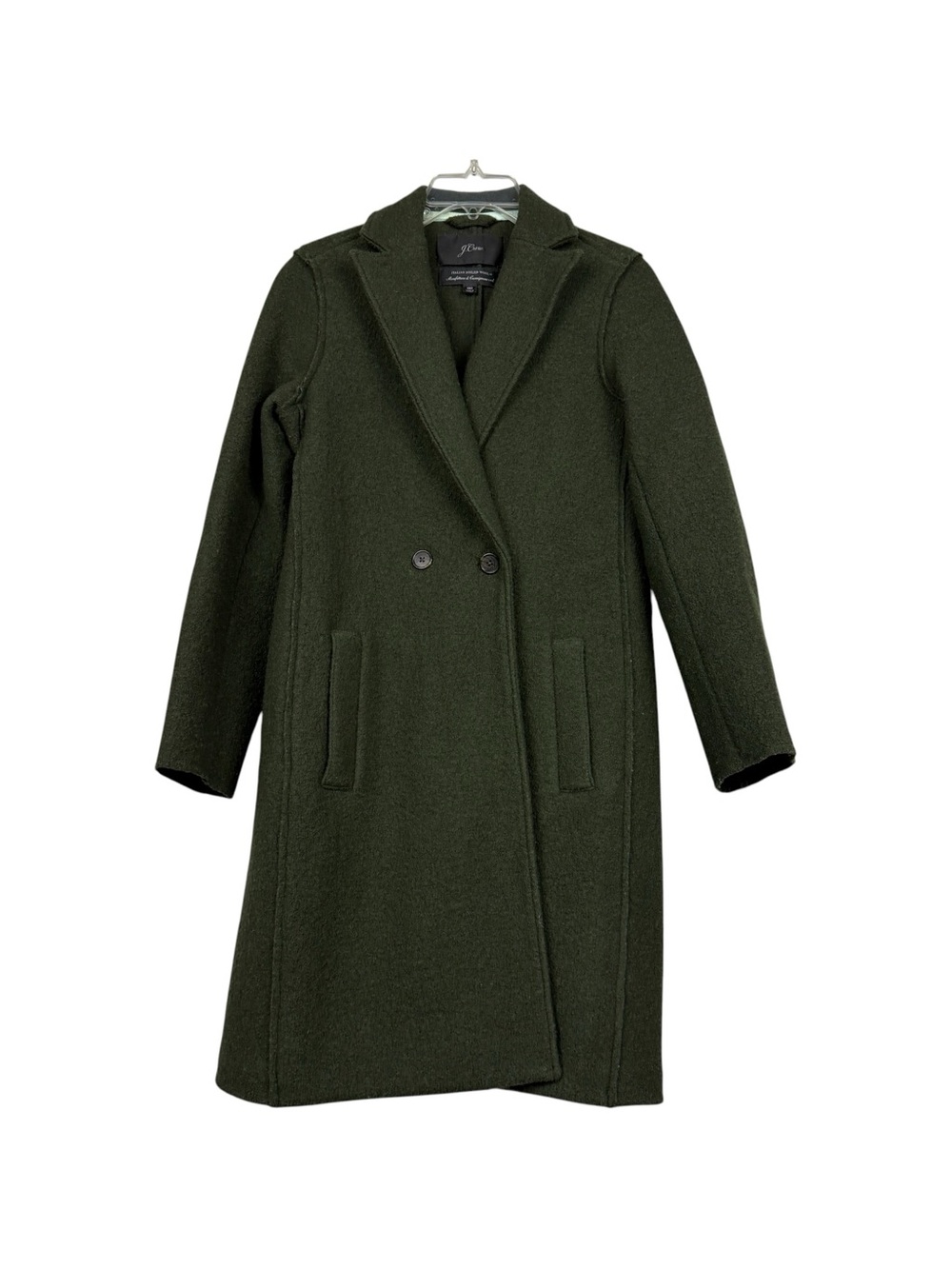 J Crew Italian Boiled Wool Two Button Double Breasted Daphne Coat - Picture 2 of 5